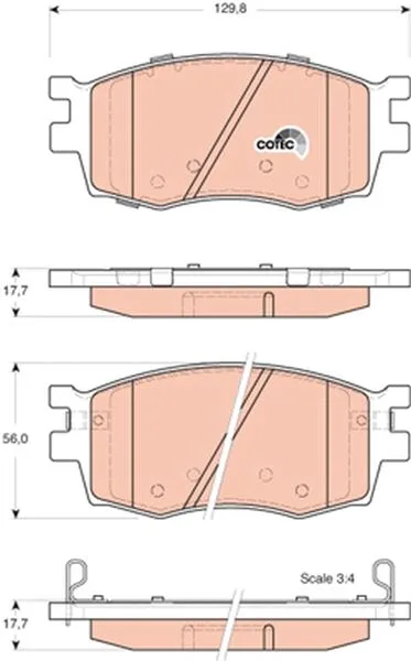 Ön Fren Balata Hyundai ACCENT Era 1.4L 1.6L Benzinli 2006-2010 1.5L CRDİ Dizel 2006 / İ20 1.4L D4FC CRDİ Dizel 2008 / KIA RIO 1.4L 1.6L Benzinli 2005 1.5L CRDİ 2006