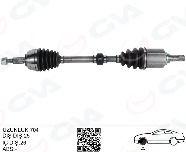 Komple Aks Sol Duster 2010 1.5DCI 1.6 16V 704MM