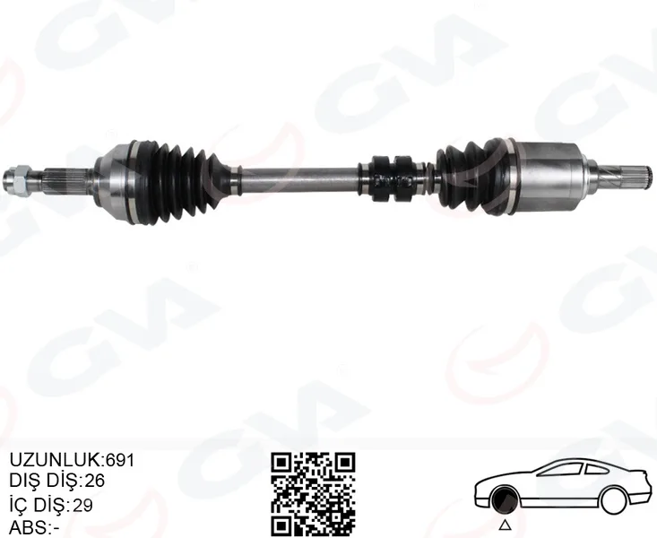Aks Mili Komple Sol Nissan Qashqai 1.6L HR16DE J10DE 2006-2013 Manuel Vites