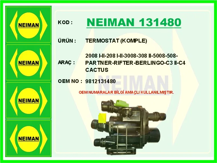 Termostat Komple ASTRA L - Corsa F - Mokka - Crossland - Grandland - COMBO E - P208 1 - 2 - P2008 1 - 2 - P3008-P308 2 - P5008-P508-PARTNER - Rifter - BERLINGO - C3 2 - C4 Cactus - Picasso - C5 Aircross 1.2 THP - Puretech EB2