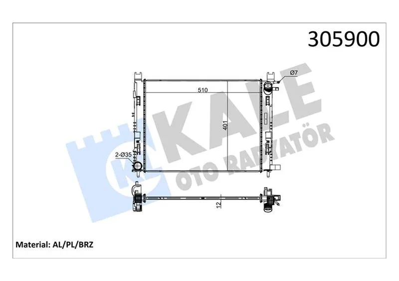 Motor Su Radyatoru Captur 1 2012 Clio 4 2012 DOKKER 2012 Symbol 3 2014 Sandero 2 2012 0.9 Tce 1.2 Tce 1.5 DCI 1.6 506X414X18