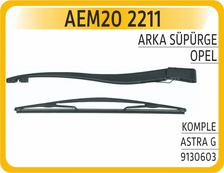 Arka Silecek Kolu Süpürgesi Komple Opel ASTRA G 1998