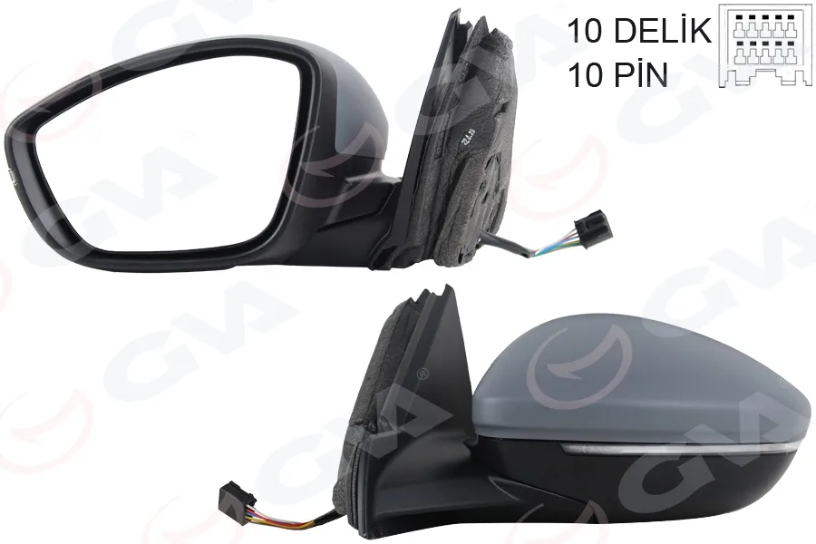 Diş Dikiz Aynası Sol Elektrikli Isıtmalı Sinyalli Katlanır Ç.Aydınlatmalı Astarlı Konveks 208 2019 Corsa F 2019 10H10P