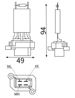 Kalorifer Rezıstansı TRANSIT T15 2.5TD 94 00 V184 2.0TDCI / 2.4TDCI 01 06 V347 V348 2.2TDCI 2.4 TDC
