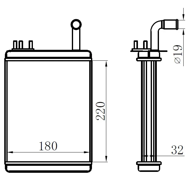 Kalorifer Radyatörü Brazing Palio 233X195X32