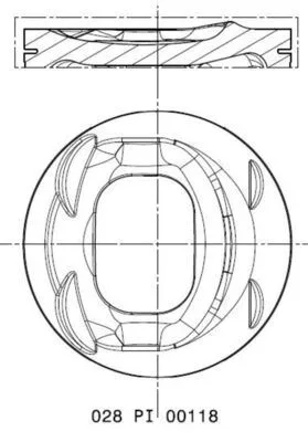 Motor Piston Segman Golf 5/6-JETTA 3 - Passat - A1-A3-ALTEA - Leon - Toledo - Octavia 1.4 TFSI 77.01 0.50