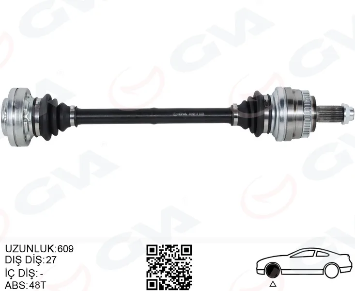 Komple Aks Arka BMW E36 E46 ABS Li 609MM
