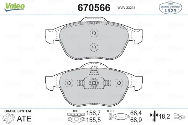 Ön Fren Balatası Renault Laguna 2 2001-2005 Laguna 3 2007-2015 Megane 2 2002