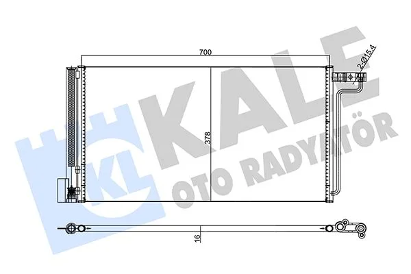 Klima Radyatörü Focus 3 1.6 16V 2011 C Max - Grand C Max 1.6 16V 2010 Uzunluk 700MM. Genişlik 378MM