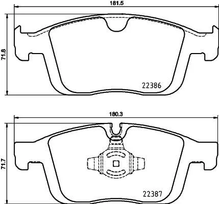 Ön Balata Volvo XC60 D3 2015-2017 D4 2015-2017 T5 2015-2017 T6 2013 156