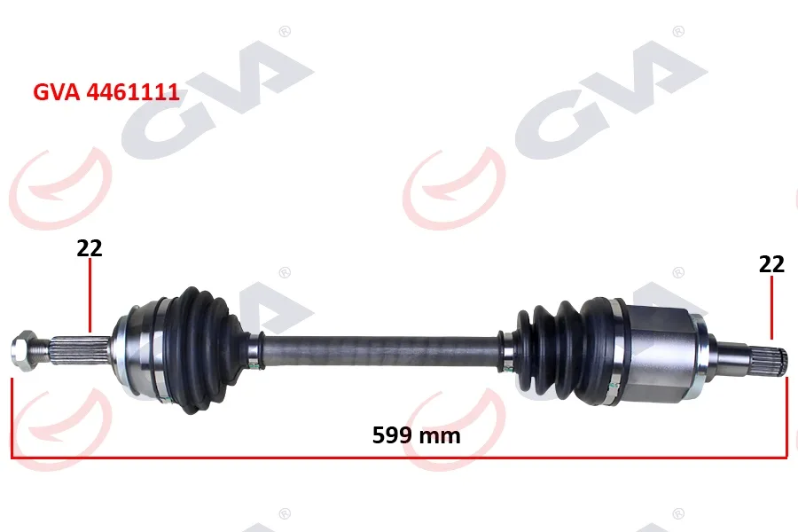 Komple Aks Sol Skoda FAVORIT 1.3 1989-1994 599.5MM