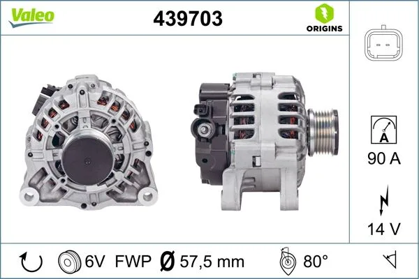 Alternatör Şarj Dinamosu 14V 90A Peugeot Bipper - Citroen NEMO 2008 1.4 HDI