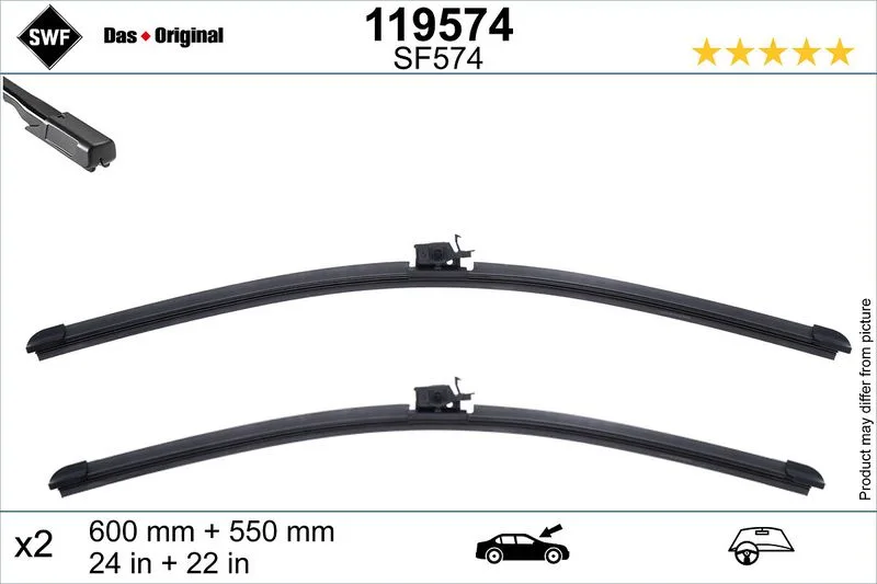 Silecek Supurgesı Takimi 600MM / 550MM Mercedes W213 S213 C238 A238 C257 SWF