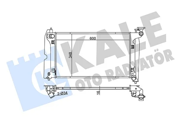 Radyatör Avensis - COROLLA 1.4-1.6 Vvti Al / PL / BRZ 600X348X16