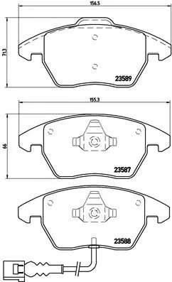 Ön Balata Fişli CADDY 3 2004 Golf 4 5 6 1997 Jetta Passat 2005 Polo 2009 Octavia 2004