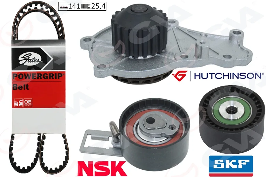 Devirdaimli Eksantrik Gergi Kiti 141 Diş P207-P208-P301-P308-P508-P2008-P3008-P5008 2008 PARTNER - BE Rlıngo - Rifter - Jumpy - C5-C4-DS4-C3-DS3-DS5-C - Elysee 1.6 HDI DV6C DV6DTED - Focus 3 1.6 Tdci 2011 Courie