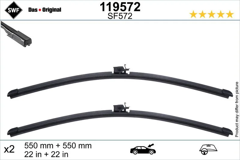 Silecek Supurgesı Takimi 550MM / 550MM Mercedes W246 W205 S205 C205 A205 N293 X253 C253 SWF