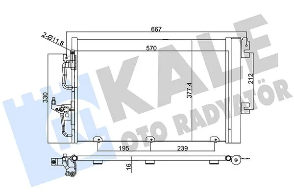Klima Radyatörü ASTRA H - Zafira B 1.4-1.6-1.8 Z14XEL - Z14XEP - Z16XEP - Z16XER - A16XER - Z18XE - Z18XER - A18XER