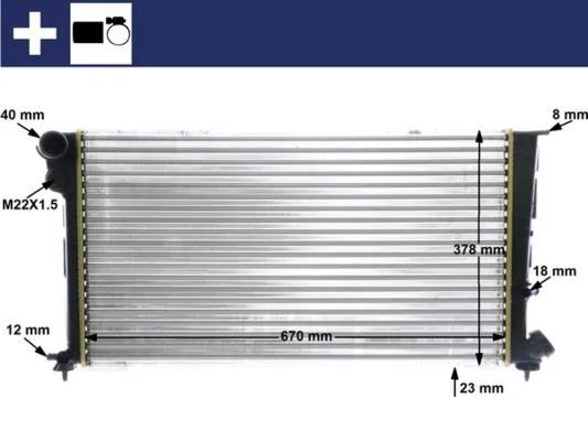 Radyatör 306 2 - PARTNER - Xsara BERLINGO 1.9D Ac Mek 670X377X34