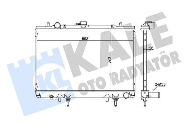 Radyatör Mitsubishi L200 Al / PL / BRZ 698X408X26