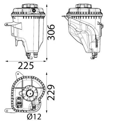 Radyator Yedek Su Deposu BMW M57 N62 B47 N47 N20 N55 N63 E70 E71 E72 F15 F85 F16 F86 Kapaklı