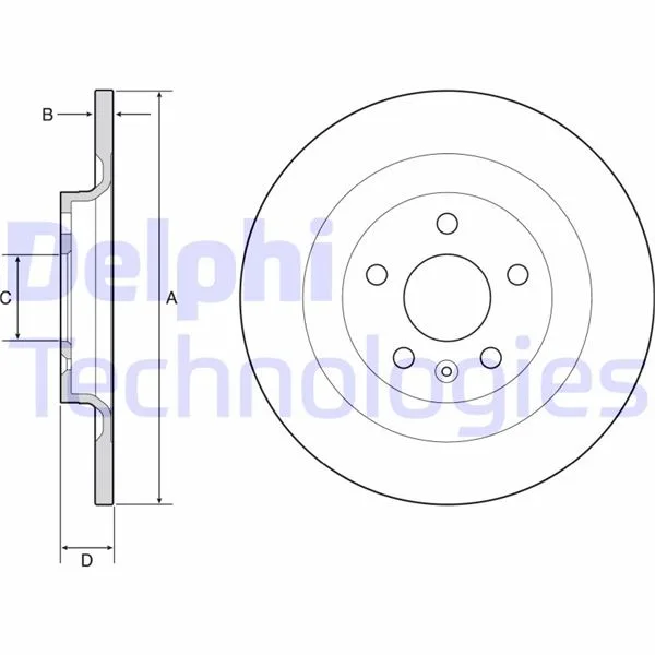 Arka Fren Diski Volvo XC40 536 2017-2021 Cap 302X 5 Bijon 16 İnç
