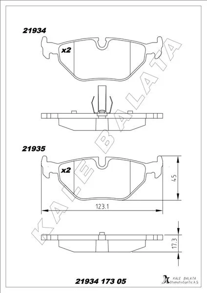 Fren Balatası Arka BMW E30 E36 E46 E85 E86