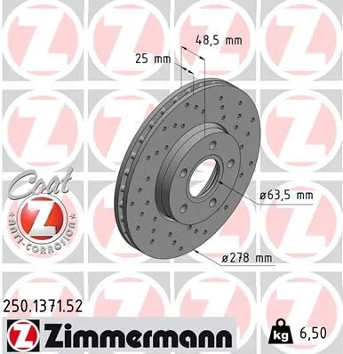 On Fren Aynası Disk Focus 3 2011 Focus 2 2004-2011 Cmax 2003-2007 Volvo C30 2006-2012 C70 2 2006-2013 S40 2 2004-2012 V50 2005-2012 278X25X5DLXHVLI (2 Adet)