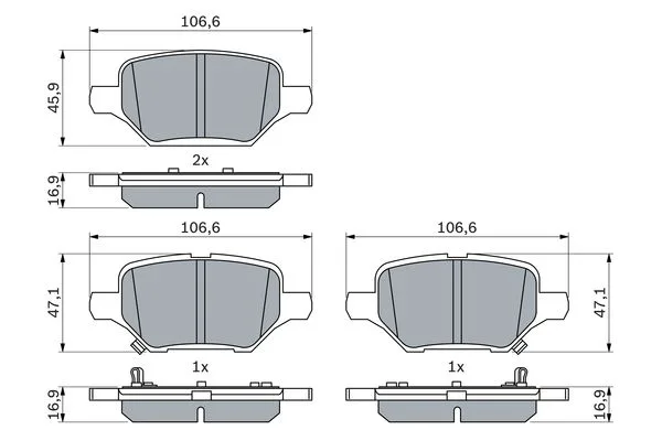Arka Fren Balatası Opel Mokka X 2012 Chevrolet Trax 2012