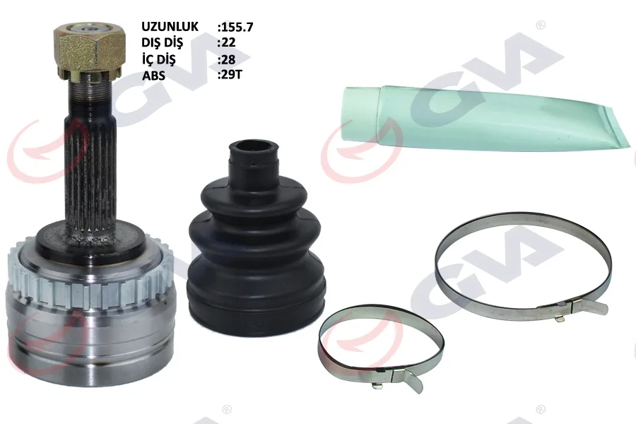 Diş Aks Kafası Corsa B - C 1994-2006 COMBO B - C 1994-2011 TIGRA B 2004-2010 Meriva A 2004-2010 ABS Li 29 Diş 22X28X52 155MM