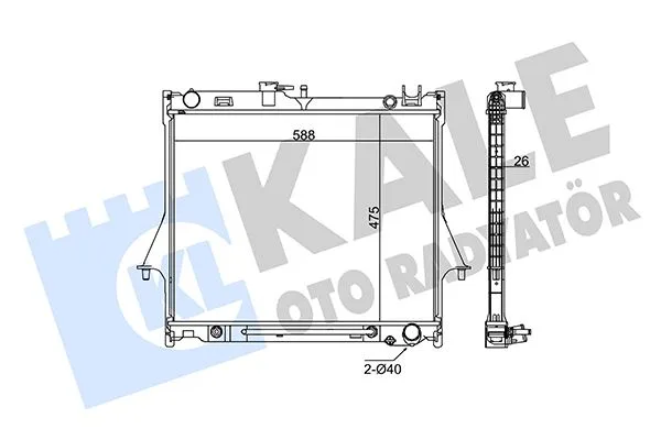 Radyatör Ford Dmax Automatıc Al - PL - BRZ 473X588X26