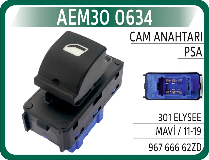 Cam Açma Düğmesi Anahtari Arka Peugeot P301-Citroen C - Elysee 2012