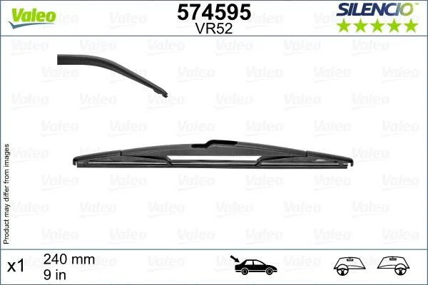 Arka Silecek Peugeot P5008 2016 Renault Megane 4 - Talisman X1 240 MM