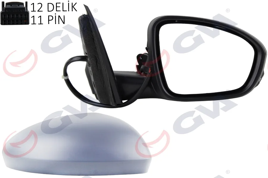 Diş Dikiz Aynası Sağ Megane 2015 Elektrikli Isıtmalı Katlanır Sinyalli Sensörlü Astarlı Konveks VM-6142EBFPSR