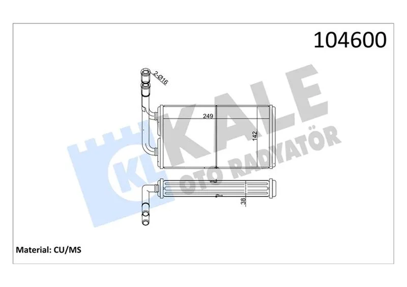 Kalorifer Radyatörü Ford TRANSIT 1993 T12-T15