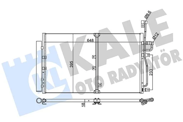 Klima Radyatörü Kondansatörü Opel Antara - Chavrolet Captiva 2006 Al - Al 670X393X18