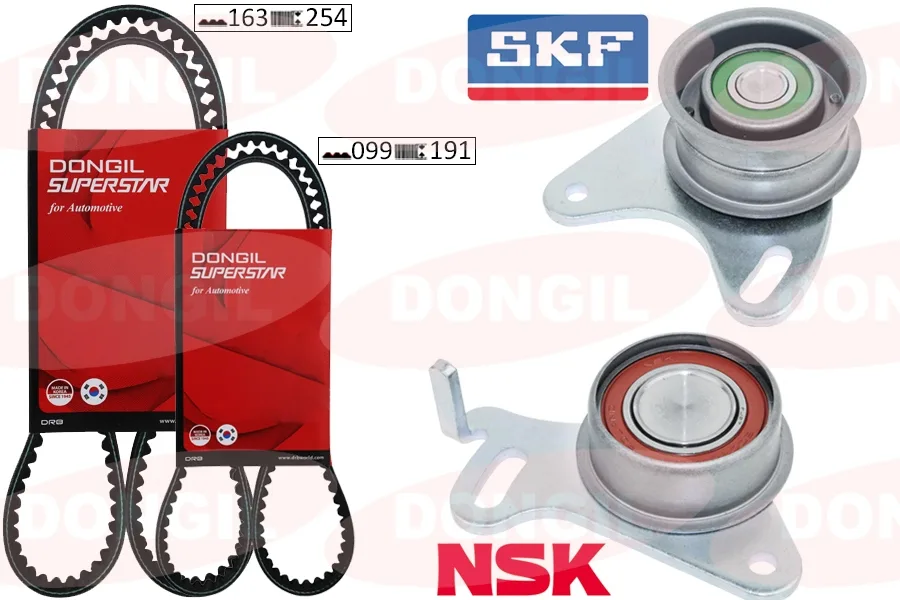 Triger Kayış Seti Eksantrik Seti Hyundai H100 STAREX 2.5L D4BB D4BF 1997 / KIA K2500 2.5L D4BH 2003 / Mitsubishi L300. L200 2.5L 4D56 K64T K74T 1996-2007 Pajero 2.5L 4D56 1994 2 Kayış 2 Rulman 16