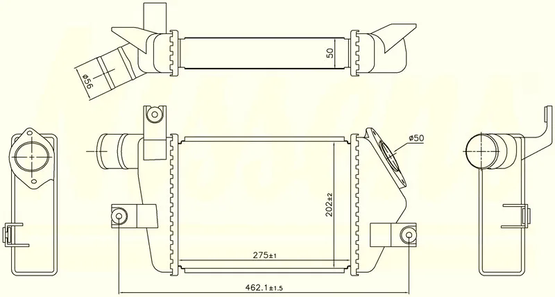 İntercooler Brazing İntercooler A / M 275X204X50 L200 2007 96373