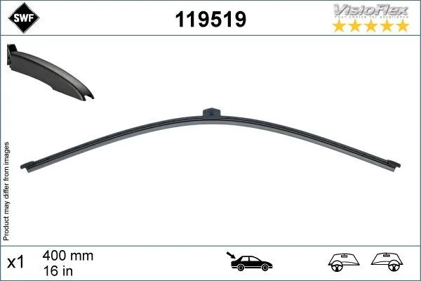 Silecek Supurgesı Arka 400MM Mercedes VITO W447 Audi A4 A6 Q3 Q8 SWF