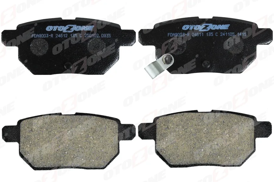 Arka Fren Balata Toyota Auris. COROLLA 1.6L 1ZR - FE ZRE151 2007-2011 1.33L 1NR - FE NRE150 6 Vites 2010