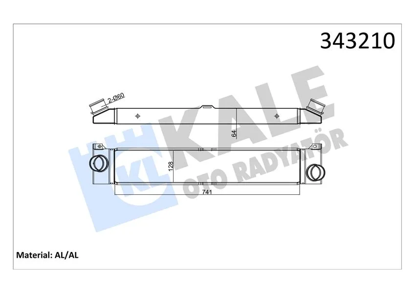 Turbo Radyatörü İntercooler DUCATO - BOXER - JUMPER 2.2-2.3-3.0 D 2006 740X127X50
