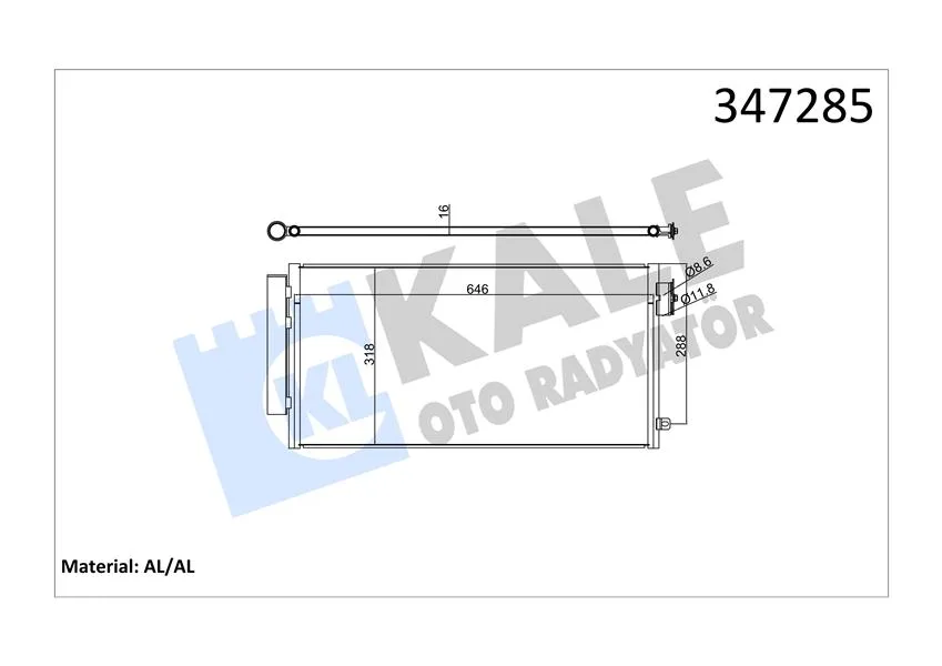 Klima Kondanser Radyatörü Fiat Egea 2016 500L 2012 0.9T 1.3D MTJ 1.4 1.6D MTJ 1.6 Al - PL - BRZ