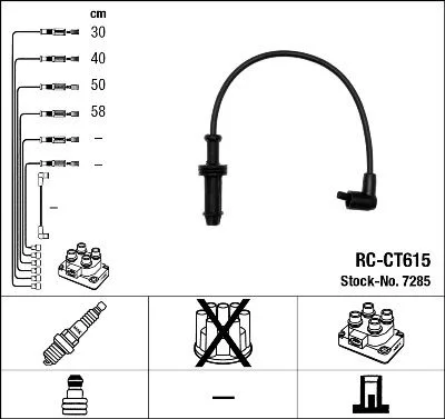 Buji Kablosu Takımı Peugeot P106-P306-P405-PARTNER Citroen BERLINGO - Xsara - Saxo - ZX - BX - AX - C15 1.1 TU1 1.3 TU2 1.4 TU3 1.6 TU5