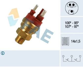 Hararet Müşürü 100 C - 95 C Radyator Fanı Mercedes W124 W201 W210 W163 W140