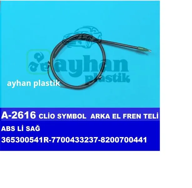 Arka EL Fren Teli Sağ Renault Clio Symbol ABS Li