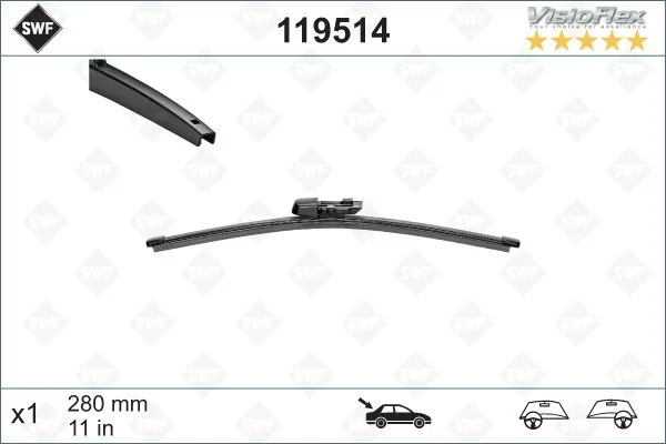 Silecek Süpürgesi Arka GOLF6-GOLF7-POLO - Fabia 280 MM