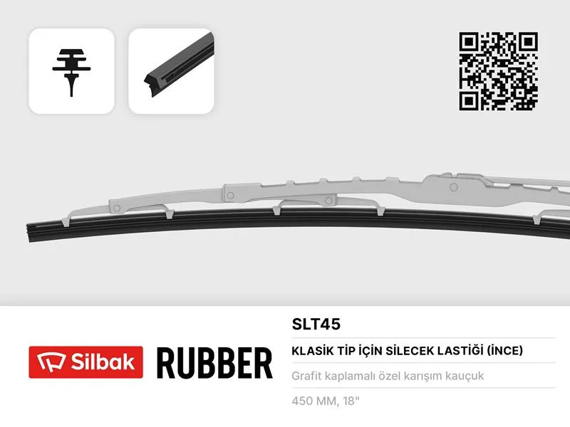 Silecek Lastiği 450MM Tel Takılan Palio - Siena Yolcu Tarafı Orjinal Lastiği (10 Adet)