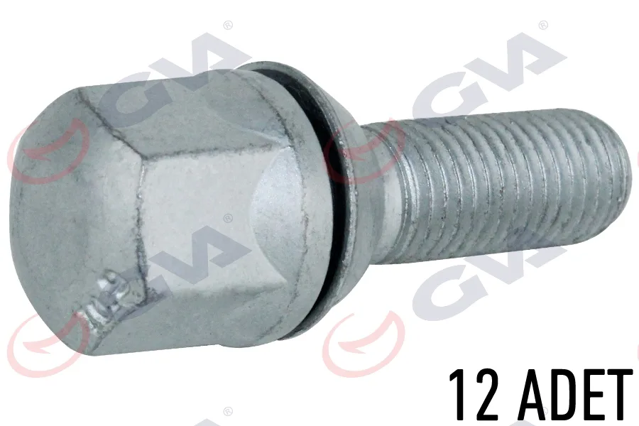 Bijon Civatası Renault 9-11 Pullu - Geomet Paket 12 (12 Adet)
