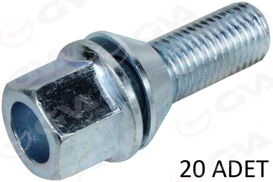Bijon Civatası Delikli - Flanşlı - Galvaniz Dacia - Renault AA17-M12 X1.50X28 Paket Adet: 20 (20 Adet)