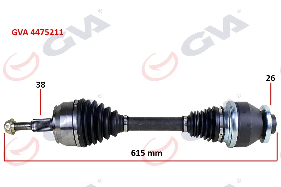 Komple Aks Sol TRANSPORTER T5 2.5 TDİ 2003-2011 6 Vites 615MM